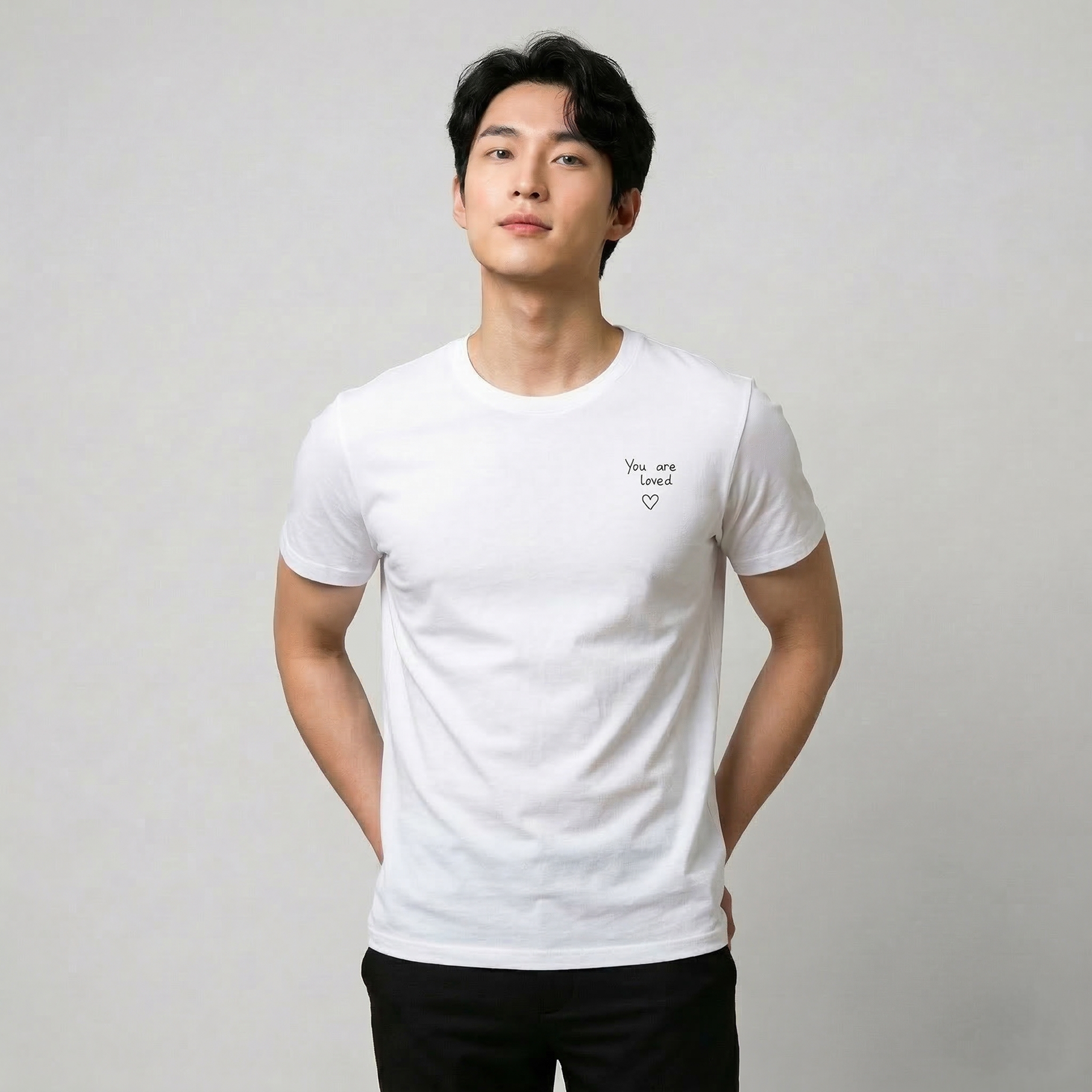 Herren T-Shirt mit Print „You Are Loved“ aus Bio-Baumwolle